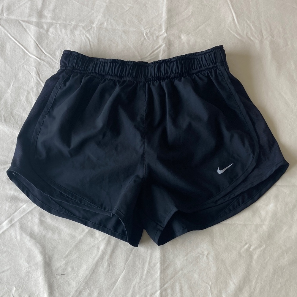 Nike Women's Black Athletic Running Shorts with Reflective Swoosh, inner liner